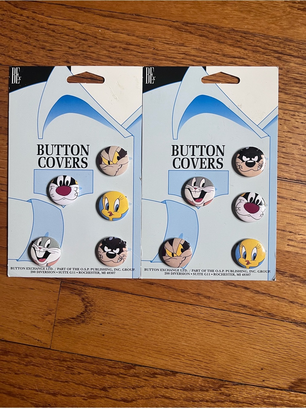 Looney Tunes Characters Button Covers